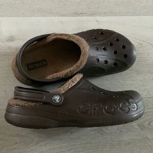 CROCS, MEN'S BROWN LINED CLOG, SIZE 9 Mens 11‎ Womens winter transform unisex